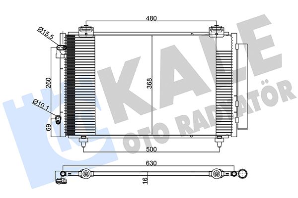 KALE OTO RADYATÖR 383100 İklimlendirme Sistemi Klima Radyatörü - TOYOTA COROLLA (_E12_) uyumlu