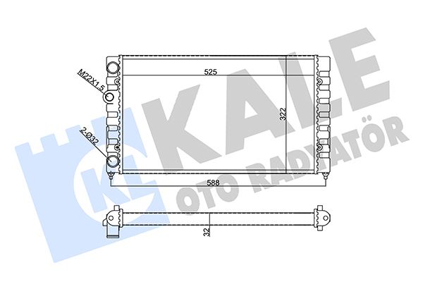 KALE OTO RADYATÖR 355605 Soğutma Sistemi Su Soğutucu & Parçaları - VW GOLF III (1H1) uyumlu