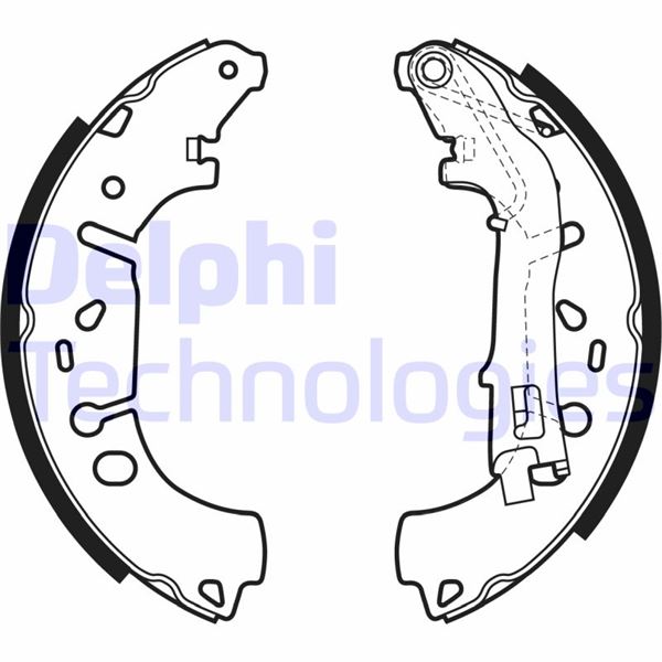 DELPHI LS1981 Fren Sistemleri Fren Pabucu - FIAT PUNTO EVO (199_) uyumlu