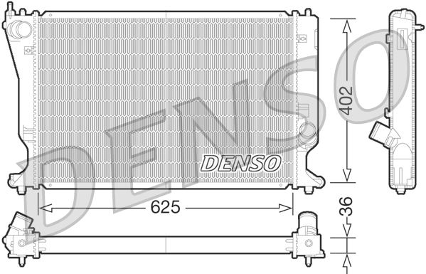 DENSO DRM50073 Soğutma Sistemi Su Soğutucu & Parçaları - TOYOTA COROLLA Verso (ZER_, ZZE12_, R1_) uyumlu