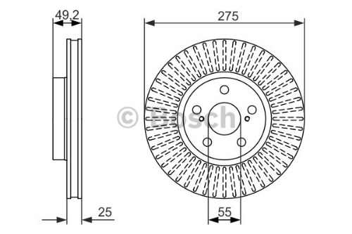 BOSCH 0 986 479 619 Fren Sistemleri Fren Diski - TOYOTA CELICA Coupe (_T23_) uyumlu