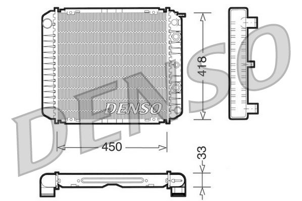 DENSO DRM33005 Soğutma Sistemi Su Soğutucu & Parçaları - VOLVO 240 (P242, P244) uyumlu