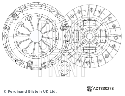 BLUE PRINT ADT330278 Debriyaj Sistemi Debriyaj Seti - SUZUKI SWIFT III (MZ, EZ) uyumlu