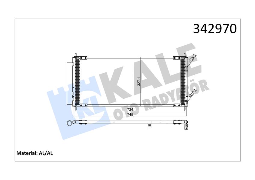 KALE OTO RADYATÖR 342970 İklimlendirme Sistemi Klima Radyatörü - HONDA JAZZ III (GE_, GG_, GP_, ZA_) uyumlu