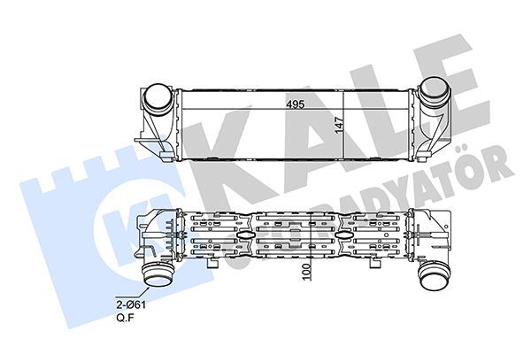 KALE OTO RADYATÖR 352495 Motor Turbo Radyatörü - BMW 5 (F10) uyumlu