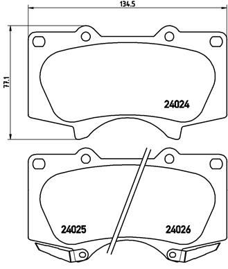BREMBO P 83 102 Fren Sistemleri Fren Balatası - TOYOTA LAND CRUISER PRADO (_J15_) uyumlu
