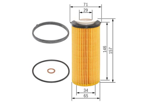 BOSCH F 026 407 094 Motor Yağ Filtresi - BMW X5 (E70) uyumlu