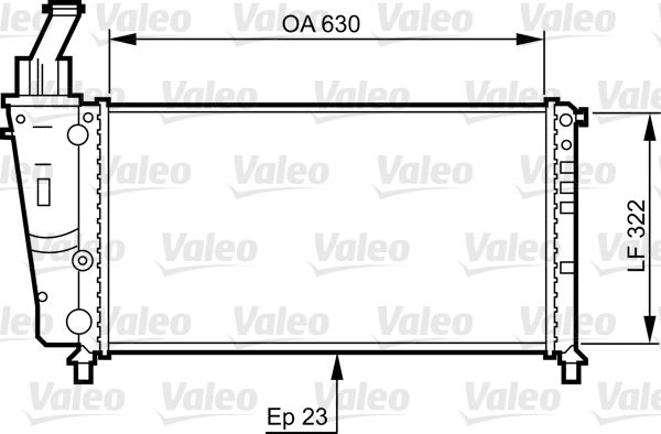 VALEO 734221 Soğutma Sistemi Su Soğutucu & Parçaları - FIAT PUNTO Cabrio (176_) uyumlu