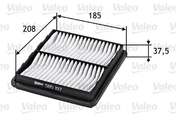 VALEO 585197 Motor Hava Filtresi - HONDA CRX III (EH, EG) uyumlu