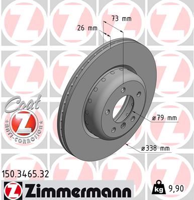 ZIMMERMANN 150.3465.32 Fren Sistemleri Fren Diski - BMW 1 Coupe (E82) uyumlu