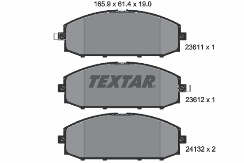 TEXTAR 2361101 Fren Sistemleri Fren Balatası - NISSAN PATROL GR V Wagon (Y61) uyumlu
