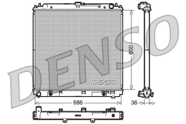 DENSO DRM46032 Soğutma Sistemi Su Soğutucu & Parçaları - NISSAN PATHFINDER III (R51) uyumlu