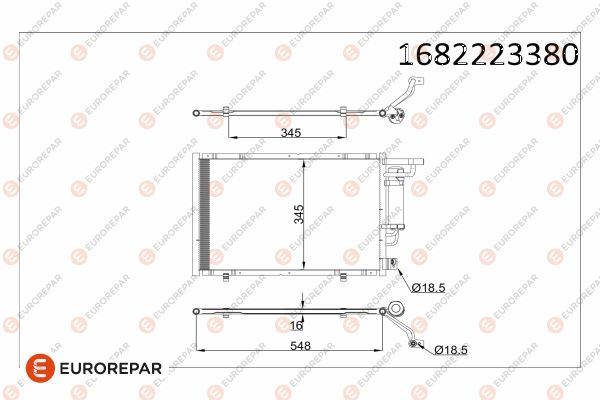 EUROREPAR 1682223380 İklimlendirme Sistemi Klima Radyatörü - FORD FIESTA VI (CB1, CCN) uyumlu