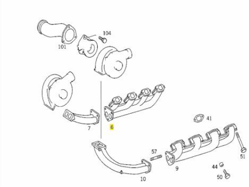 Egzoz Manifoldu - MERCEDES ORIJINAL - A4421420501 Ürün Görseli