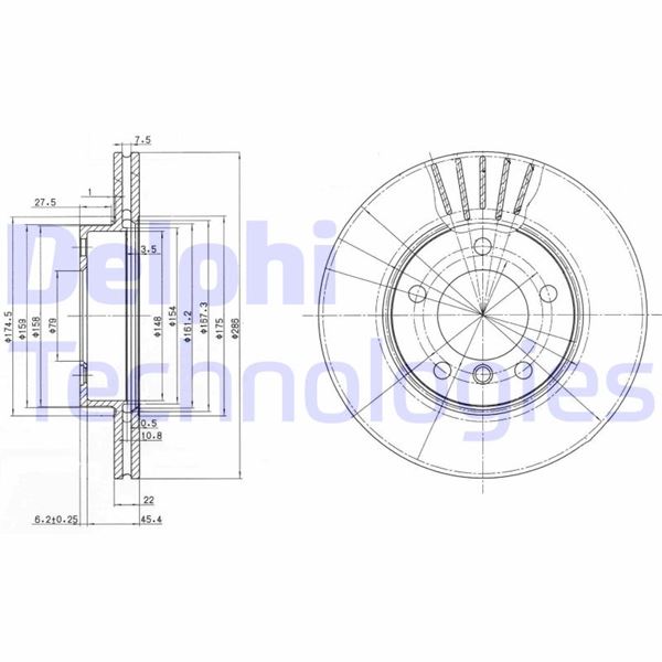 DELPHI BG2623C Fren Sistemleri Fren Diski - BMW 3 (E36) uyumlu
