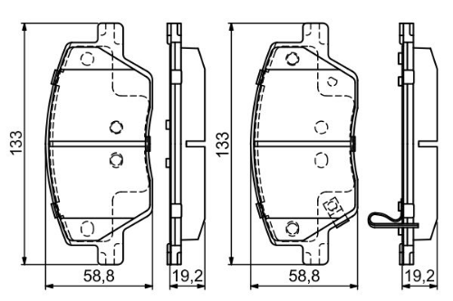 BOSCH 0 986 495 392 Fren Sistemleri Fren Balatası - FIAT EGEA Sedan (356_, 357_) uyumlu