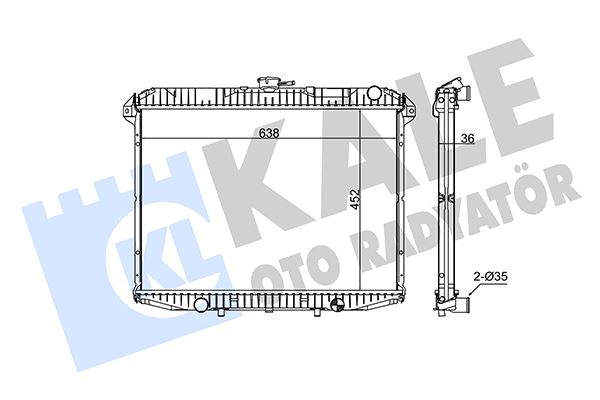 KALE OTO RADYATÖR 351890 Soğutma Sistemi Su Soğutucu & Parçaları - FORD MAVERICK (UDS, UNS) uyumlu