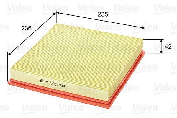 VALEO 585194 Motor Hava Filtresi - BMW 3 (E36) uyumlu