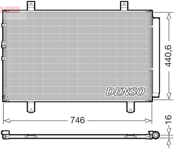 DENSO DCN50127 İklimlendirme Sistemi Klima Radyatörü - TOYOTA HIGHLANDER / KLUGER (_U4_) uyumlu