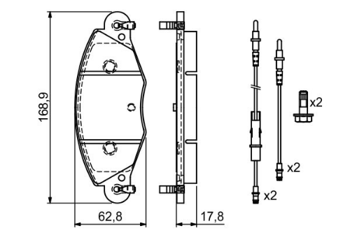 BOSCH 0 986 424 581 Fren Sistemleri Fren Balatası - CITROËN C5 I (DC_) uyumlu