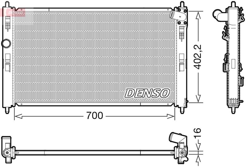 DENSO DRM45050 Soğutma Sistemi Su Soğutucu & Parçaları - MITSUBISHI ASX (GA_W_) uyumlu