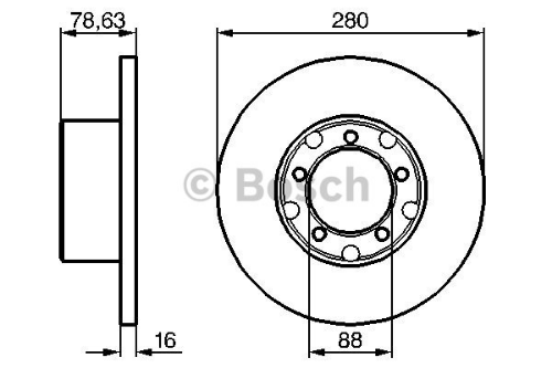 BOSCH 0 986 478 201 Fren Sistemleri Fren Diski - MERCEDES-BENZ T1 Panelvan/Van (601, 611) uyumlu