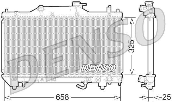 DENSO DRM50067 Soğutma Sistemi Su Soğutucu & Parçaları - TOYOTA AVENSIS Liftback (_T22_) uyumlu