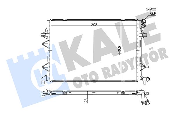 KALE OTO RADYATÖR 356340 Motor Basınç Regülatörü - VW JETTA IV (162, 163, AV3, AV2) uyumlu
