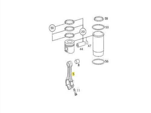Piston Kolu - MERCEDES ORIJINAL - A5420300820