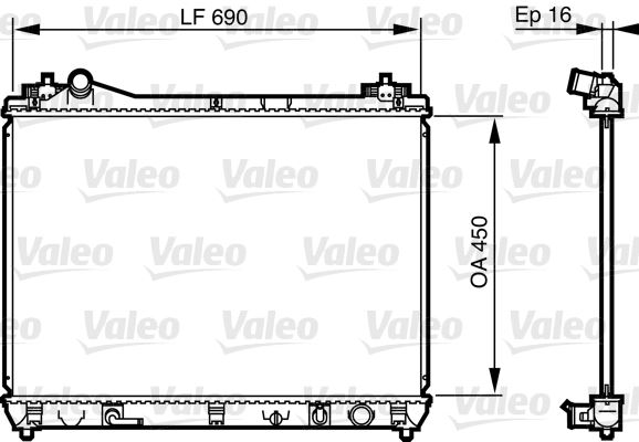 VALEO 735580 Soğutma Sistemi Su Soğutucu & Parçaları - SUZUKI GRAND VITARA II (JT, TE, TD) uyumlu