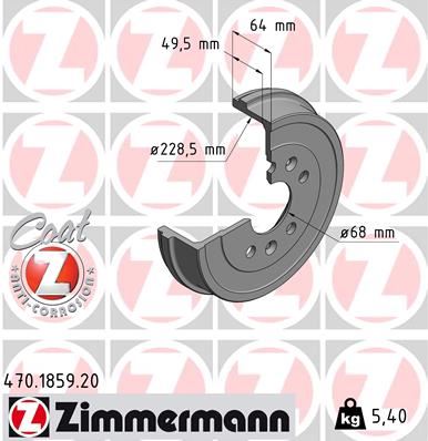 ZIMMERMANN 470.1859.20 Fren Sistemleri Fren Kampanası - DACIA DUSTER (HS_) uyumlu