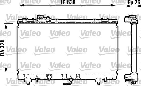 VALEO 734176 Soğutma Sistemi Su Soğutucu & Parçaları - TOYOTA PASEO Coupe (_L5_) uyumlu