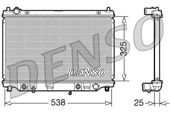 DENSO DRM44014 Soğutma Sistemi Su Soğutucu & Parçaları - MAZDA MPV II (LW) uyumlu