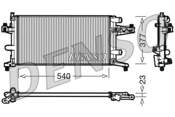 DENSO DRM20040 Soğutma Sistemi Su Soğutucu & Parçaları - OPEL CORSA C Kasa/eğik arka (X01) uyumlu