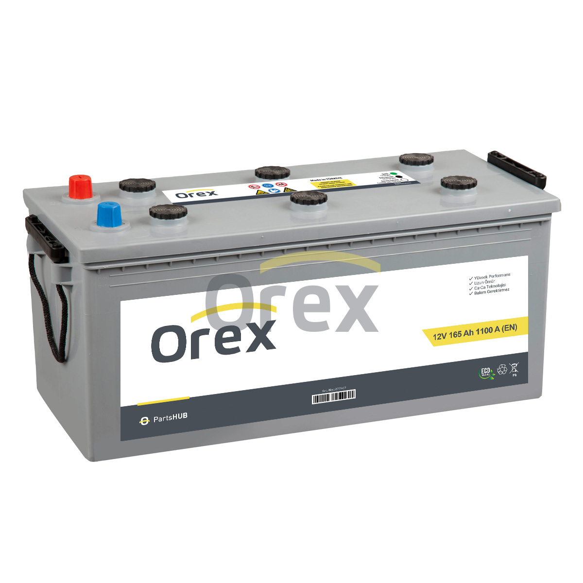Orex Akü 12V 165Ah 1100A B (513×222×223) Standart Akü - OREX - 877403 Ürün Görseli