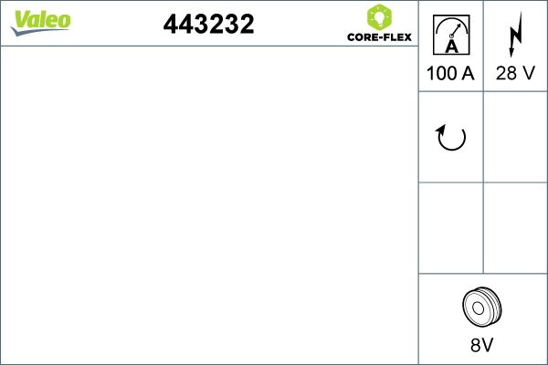 Alternatör - VALEO - 443232 Ürün Görseli