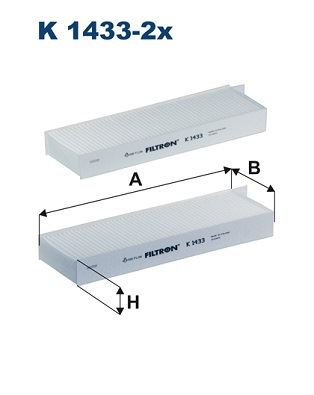 FILTRON K 1433-2x İklimlendirme Sistemi Polen Filtresi - DS DS 3 / DS 3 CROSSBACK (UR_, UC_, UJ_) uyumlu