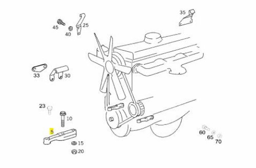 Motor Kulağı Demiri - MERCEDES ORIJINAL - A3522230504