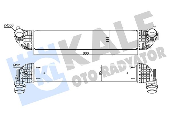 KALE OTO RADYATÖR 356085 Motor Turbo Radyatörü - OPEL ASTRA K (B16) uyumlu