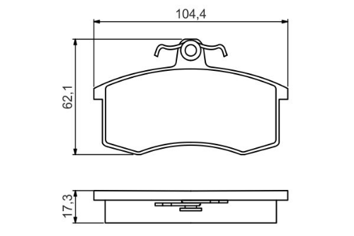 BOSCH 0 986 495 214 Fren Sistemleri Fren Balatası - LADA KALINA Station wagon (1117) uyumlu