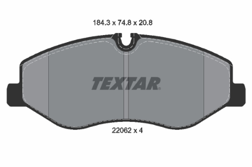 TEXTAR 2206201 Fren Sistemleri Fren Balatası - MERCEDES-BENZ V-SERISI (W447) uyumlu