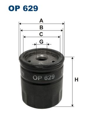 FILTRON OP 629 Motor Yağ Filtresi - FORD FIESTA I (GFBT) uyumlu