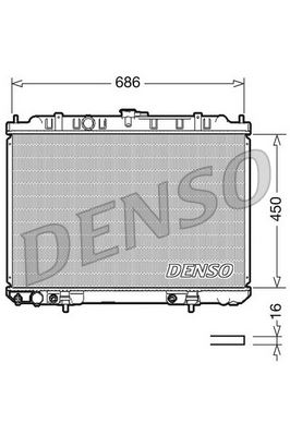 DENSO DRM46008 Soğutma Sistemi Su Soğutucu & Parçaları - NISSAN X-TRAIL I (T30) uyumlu