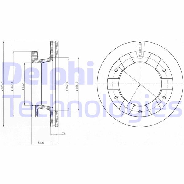 DELPHI BG4285 Fren Sistemleri Fren Diski - MERCEDES-BENZ SPRINTER 3-t Platform şasi (B903) uyumlu