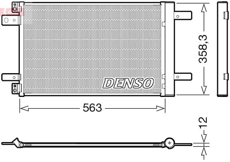 DENSO DCN21032 İklimlendirme Sistemi Klima Radyatörü - CITROËN C4 GRAND PICASSO II (DA_, DE_) uyumlu