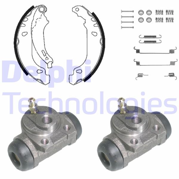 DELPHI KP930 Fren Sistemleri Fren Pabucu - PEUGEOT 206+ (2L_, 2M_) uyumlu