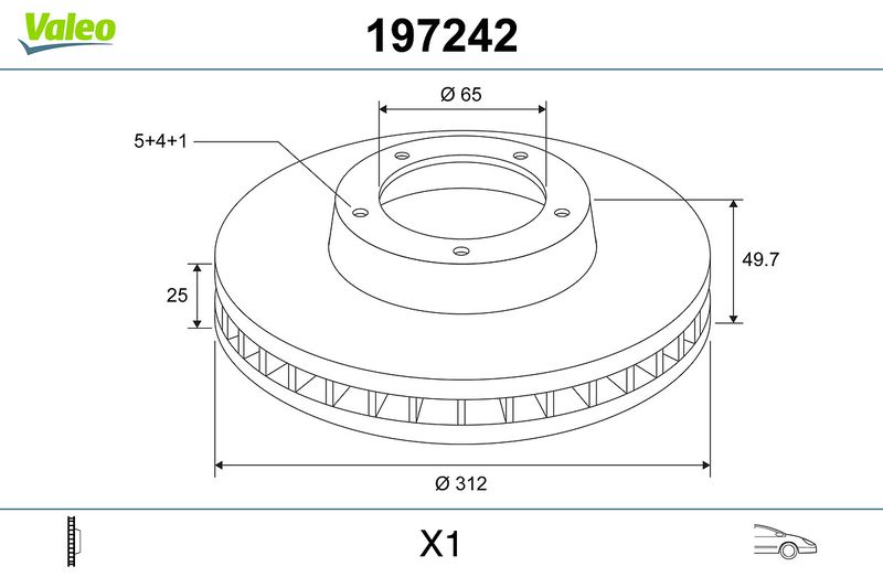 Fren Diski - VALEO - 497002 Ürün Görseli