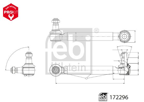 FEBI BILSTEIN 172296 Süspansiyon Sistemi Stabilizatör - MERCEDES-BENZ TOURO (O 500) uyumlu