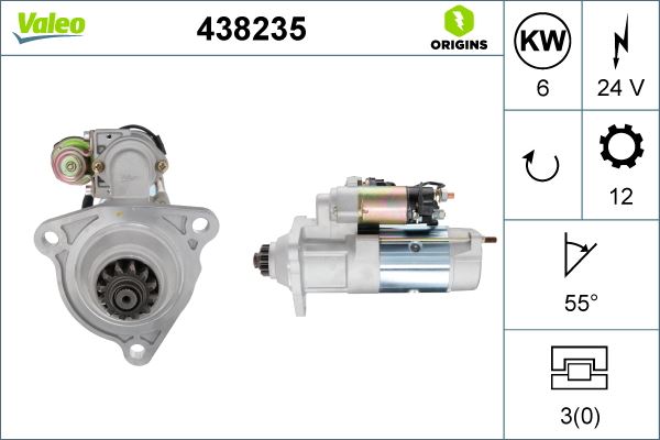 VALEO 438235 Elektrik Sistemi Marş Motoru - VOLVO FH12 uyumlu