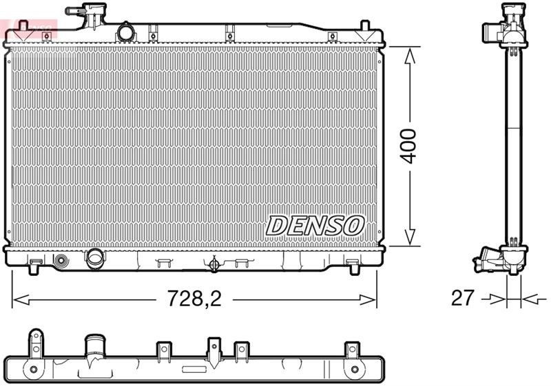DENSO DRM40050 Soğutma Sistemi Su Soğutucu & Parçaları - HONDA CR-V III (RE_) uyumlu